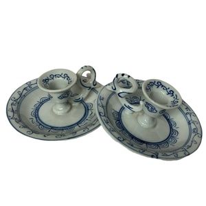 Vintage Ceramic Candle Stick Holders Set of Two